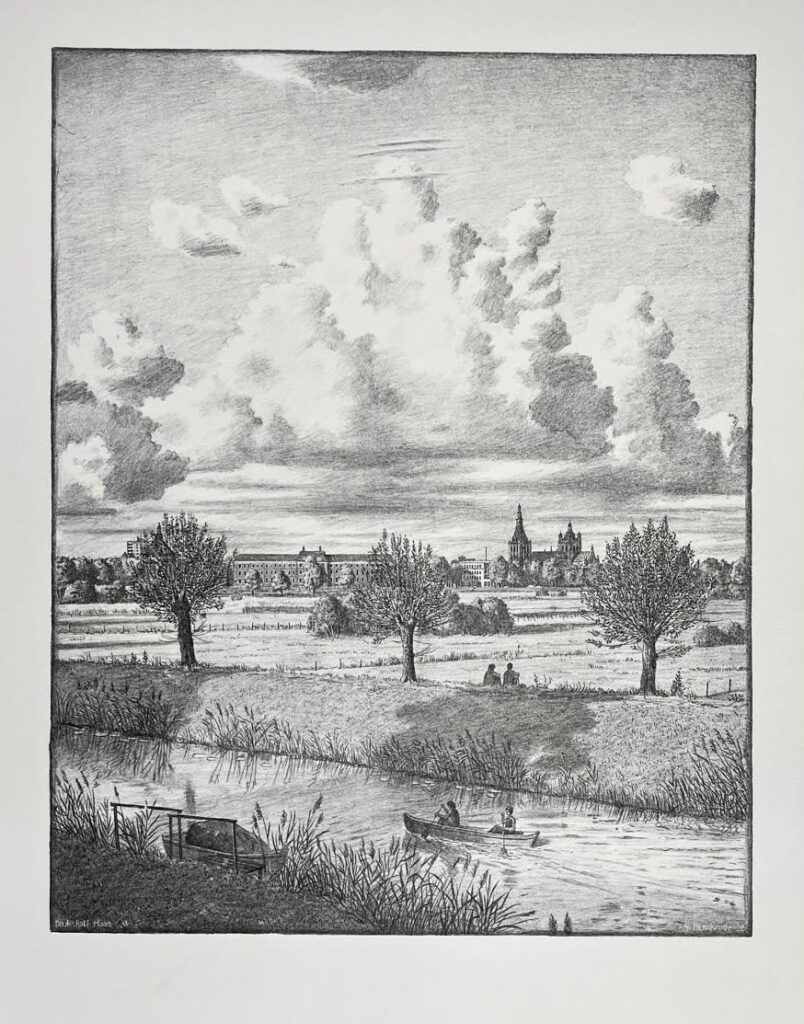 Stefan Bleekrode, Het Bossche Broek en Den Bosch, lithografie,