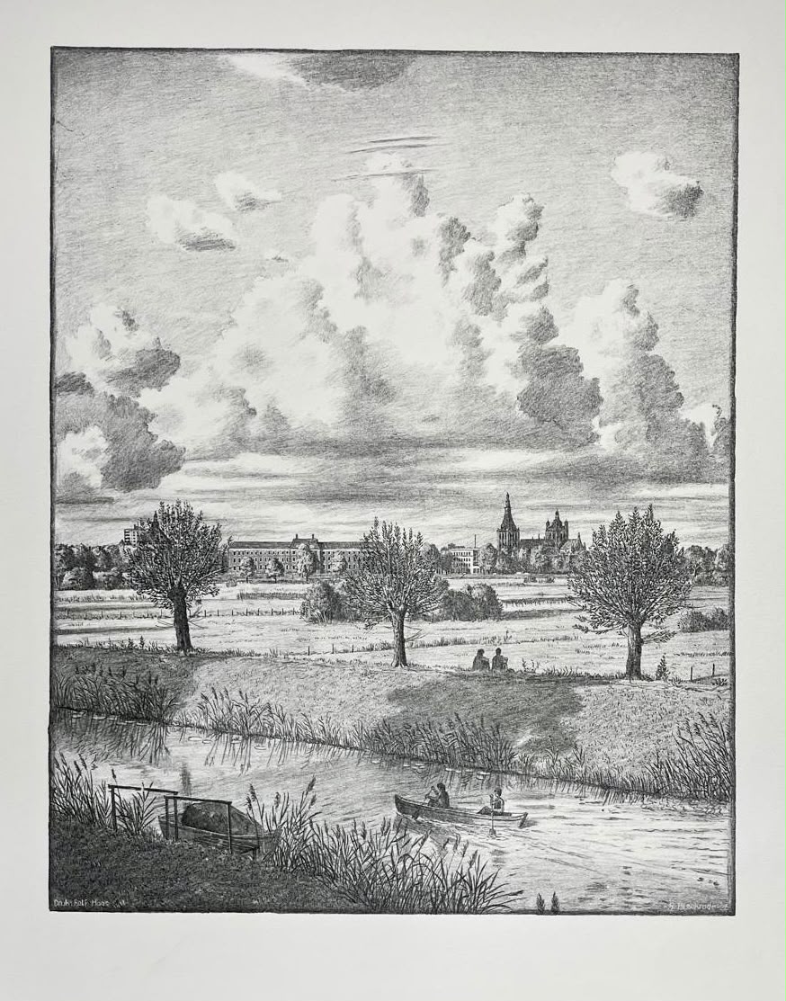 Stefan Bleekrode, Het Bossche Broek en Den Bosch, lithografie,